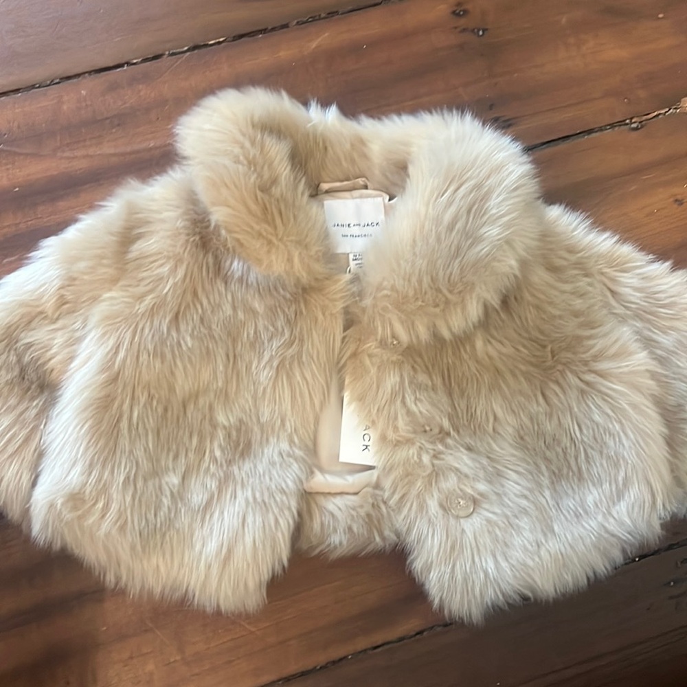 NWT Janie and Jack faux fur jacket